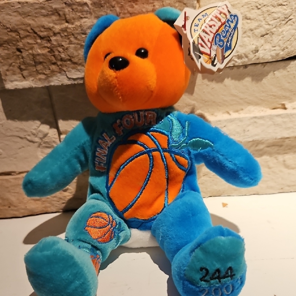 2003 Women's Final our In Atlanta Plush Bear - Orange and Blue